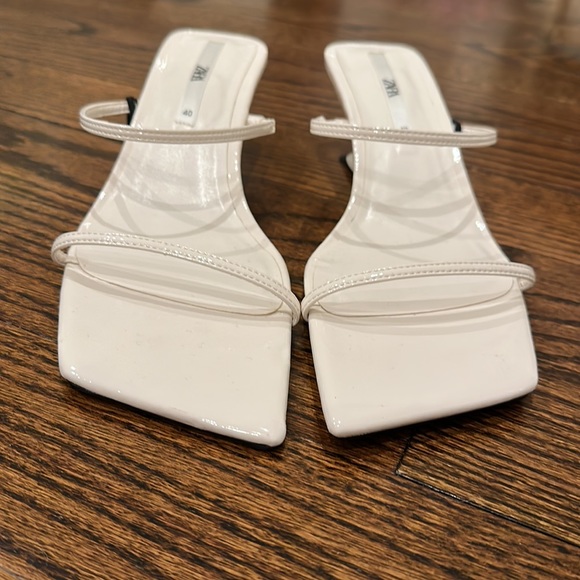 ZARA THIN STRAP MINI WEDGE SANDALS SIZE 40 - Picture 5 of 6